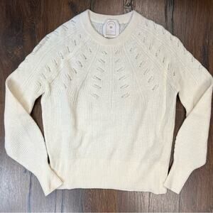 Sunny Cashmere ivory knit sweater SZ 2